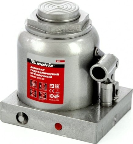 Домкрат бутылочный MATRIX 50 т, h подъема 236–356 мм [50779]