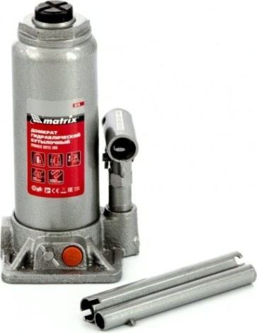 Домкрат бутылочный MATRIX 6 т, h подъема 216–413 мм [50765]