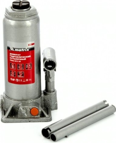 Домкрат бутылочный MATRIX 8 т, h подъема 230–457 мм [50766]