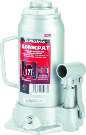 Домкрат бутылочный MATRIX MASTER 12 тонн (230/465 мм) 50727 [50727]