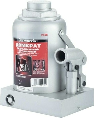 Домкрат бутылочный MATRIX MASTER 25 тонн (240/375 мм) 50733 [50733]