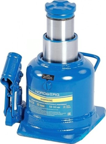 Домкрат бутылочный NORDBERG N31220 двухштоковый, укороченный 20 т [N31220]