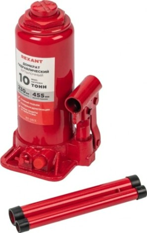 Домкрат бутылочный REXANT 80-0613 10т Домкрат бутылочный REXANT 80-0613 10т