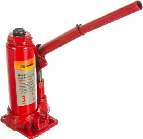 Домкрат бутылочный Sparta 3 т, h подъема 180-320 мм, Compact [50332]