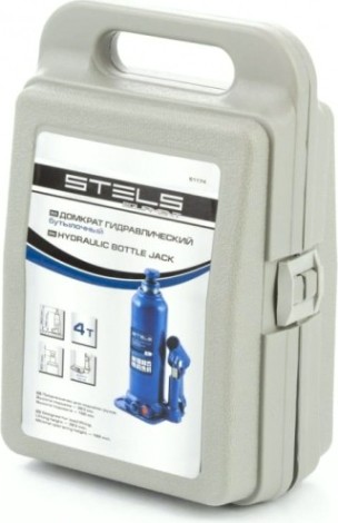 Домкрат бутылочный STELS 4 тонны (188–363 мм) в пластиковом кейсе 51174 [51174]