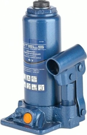 Домкрат бутылочный STELS 4 тонны (194/372 мм) в пластиковом кейсе 51123 [51123]