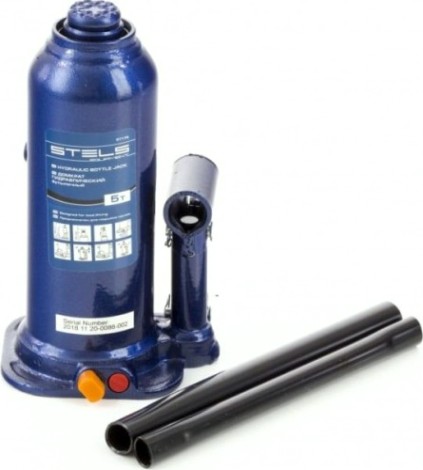 Домкрат бутылочный STELS 5 тонн (207–404 мм) в пластиковом кейсе 51175 [51175]