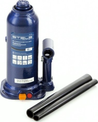 Домкрат бутылочный STELS 6 тонн (207–404 мм) в пластиковом кейсе 51176 [51176]