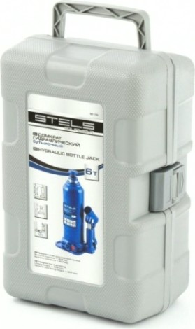 Домкрат бутылочный STELS 6 тонн (207–404 мм) в пластиковом кейсе 51176 [51176]