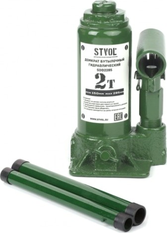 Домкрат бутылочный STVOL SDB2285 2т (150-285 мм)