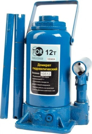 Домкрат бутылочный TOR 12 т (12 т - 215/340 мм) 10512 [10512]