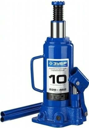 Домкрат бутылочный ЗУБР "ПРОФИ" 43060-10 (10 т - 228/462 мм) [43060-10_z01]