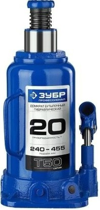 Домкрат бутылочный ЗУБР "ПРОФИ" 43060-20 (20 т - 228/467 мм) [43060-20_z01]
