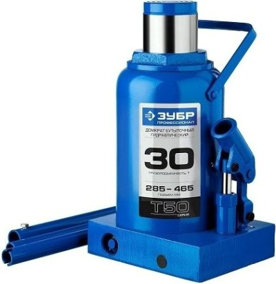 Домкрат бутылочный ЗУБР "ПРОФИ" 43060-30 (30 т - 285/465 мм) [43060-30_z01]