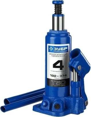 Домкрат бутылочный ЗУБР "ПРОФИ" 43060- 4-K (4 т - 192/374 мм, кейс) [43060-4-K_z01]