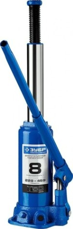 Домкрат бутылочный ЗУБР "ПРОФИ" 43060- 8 (8 т - 228/459 мм) [43060-8_z01]