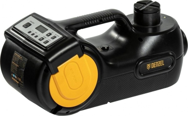 Домкрат электрогидравлический Denzel 3 в 1 (1,5 т), 12в, с гайковертом электрическим, в набор [51190]