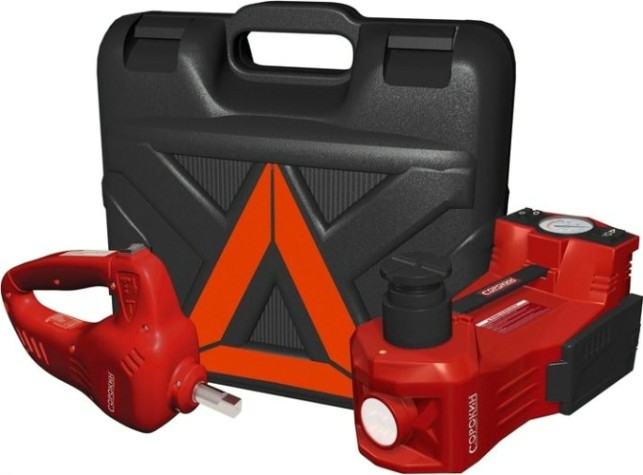 Домкрат электрогидравлический СОРОКИН 3.562 (3т, 12В, 155/450 мм, с гайковертом в кейсе) Домкрат электрогидравлический СОРОКИН 3.562 (3т, 12В, 155/450 мм, с гайковертом в кейсе)