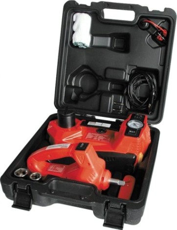 Домкрат электрогидравлический СОРОКИН 3.562 (3т, 12В, 155/450 мм, с гайковертом в кейсе)