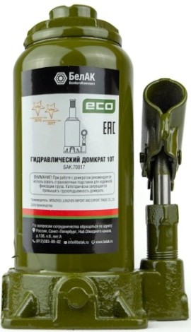Домкрат гидравлический БелАК ECO 10 тонн 195/385 мм (БАК.70017) [БАК.70017]