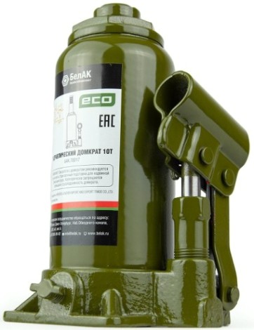 Домкрат гидравлический БелАК ECO 10 тонн 195/385 мм (БАК.70017) [БАК.70017]