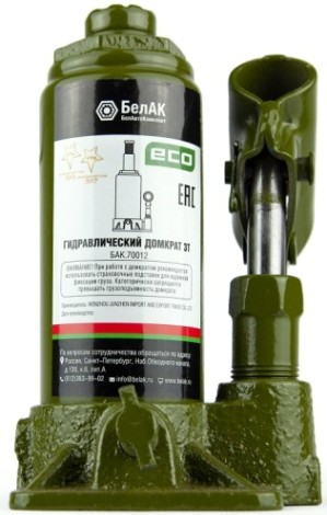 Домкрат гидравлический БелАК ECO 3 тонны 145/280 мм (БАК.70012) [БАК.70012]