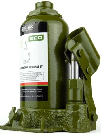 Домкрат гидравлический БелАК ECO 8 тонн 195/380 мм (БАК.70016) [БАК.70016]