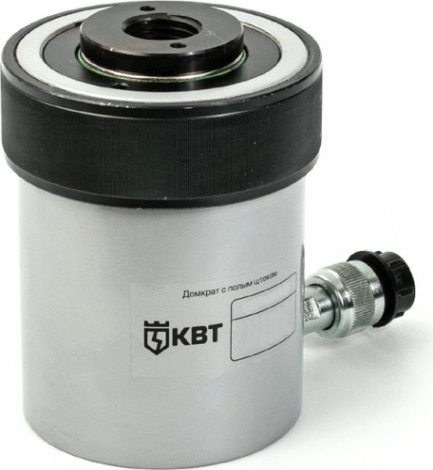 Домкрат гидравлический КВТ ДП-30П100 с полым штоком [84590]