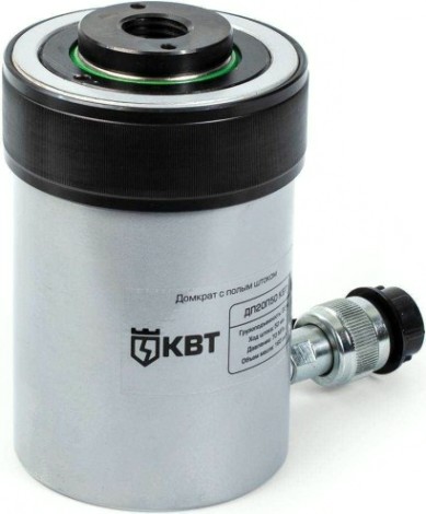 Домкрат гидравлический КВТ ДП20П 50 (20 т - 165/215 мм) с полым штоком 74341 [74341]