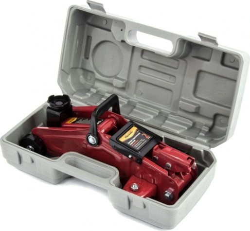 Домкрат гидравлический подкатной Sparta 2 т 140–285 мм, в пластиковом кейсе 510084 [510084]