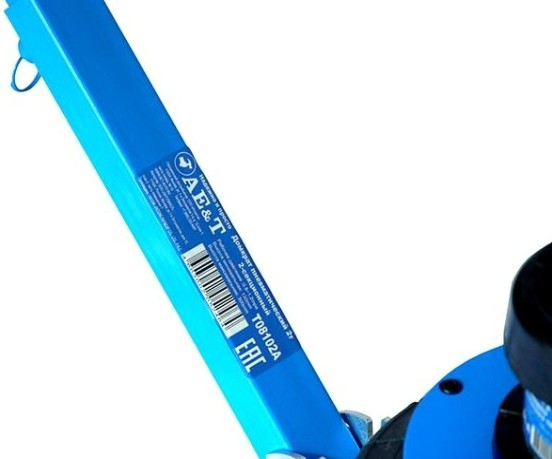 Домкрат пневматический AE&T 2 т 2-секционный с ручкой T08102A [T08102A]