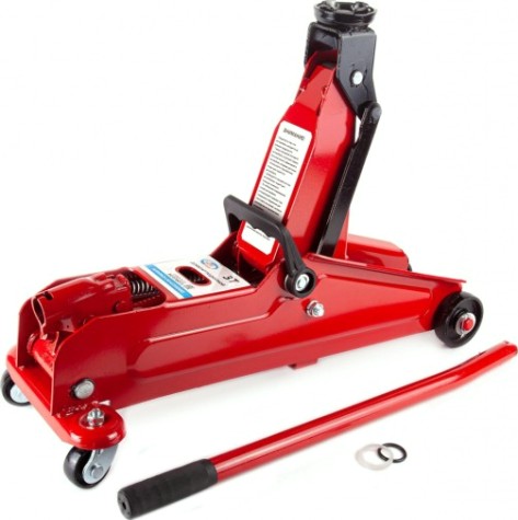 Домкрат подкатной Autovirazh AV-076013 3т + кейс (красный)(подъем 390 мм)