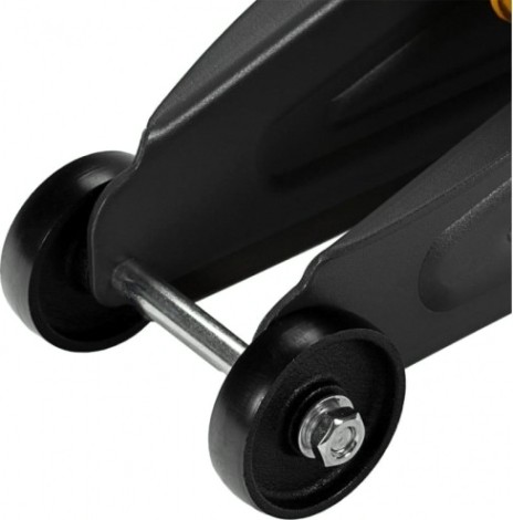 Домкрат подкатной DENZEL 2т, с фиксатором, 130-330 мм, в кейсе [51154]