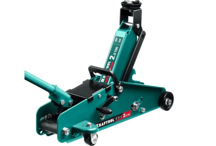 Домкрат подкатной KRAFTOOL 43457-2.5 с увеличенным подъемом