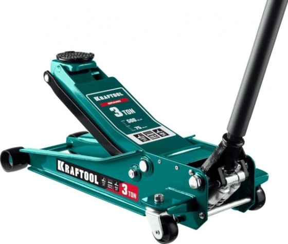 Домкрат подкатной KRAFTOOL GRAND универсальный для сто, 75-500мм, 3т [43451-3]