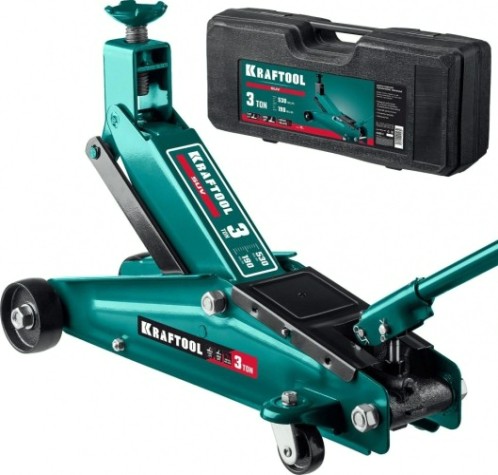 Домкрат подкатной KRAFTOOL SUV с высоким подъемом в кейсе, 190-530мм, 3т [43458-3-K]