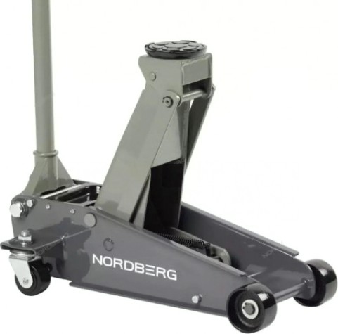 Домкрат подкатной NORDBERG N32030 G 3 тонн 120-450 мм с резиновой насадкой, серый [N32030G]