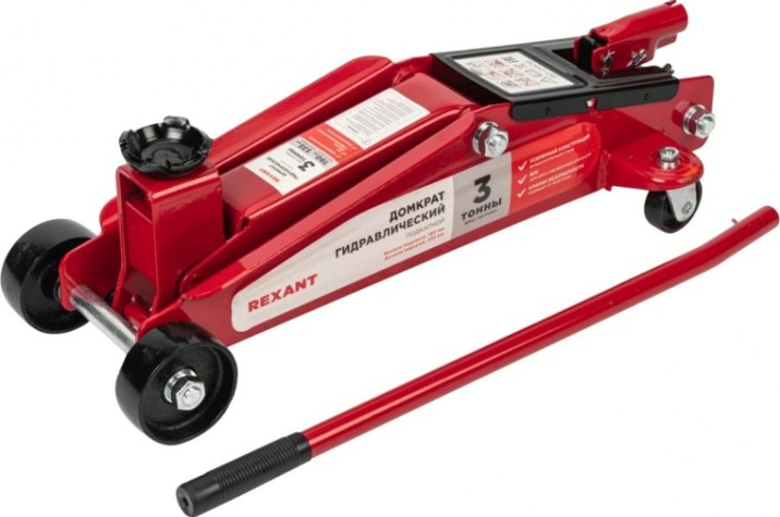 Домкрат подкатной REXANT 80-0606 3т с высоким подъемом, suv