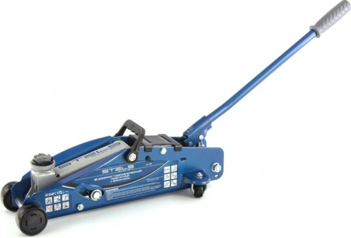 Домкрат подкатной STELS SAFETY PIN (2,5 т - 140/385 мм) с фиксатором 51152 [51152]