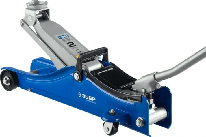 Домкрат подкатной ЗУБР T55 "ПРОФЕССИОНАЛ" 2 т - 80/380 мм низкий подхват 43058-2 [43058-2]