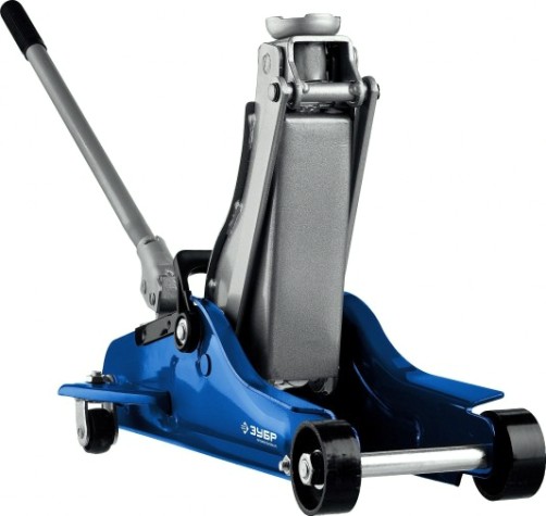 Домкрат подкатной ЗУБР T65 "ПРОФЕССИОНАЛ" 2,5 т - 90/360 мм поворотная рукоятка 43057-2.5 [43057-2.5]