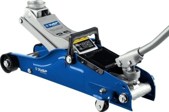 Домкрат подкатной ЗУБР T65 "ПРОФЕССИОНАЛ" 2,5 т - 90/360 мм поворотная рукоятка 43057-2.5-К [43057-2.5-K]