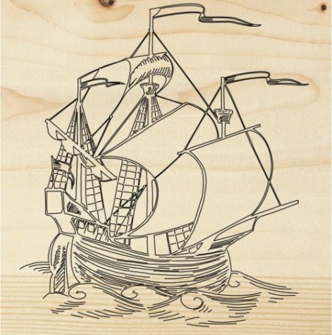 Доска для выжигания REXANT ДВ0920 «каравелла», 150х150 мм [12-0920]