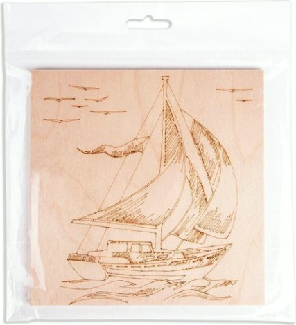 Доска для выжигания REXANT ДВ0921 «корабль парусник», 150х150 мм, [12-0921]