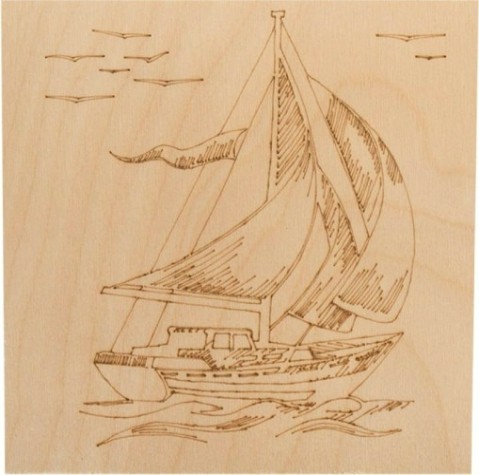 Доска для выжигания REXANT ДВ0929 «для мальчиков», 150х150 мм, набор 5 шт. (тигр/сам [12-0929]