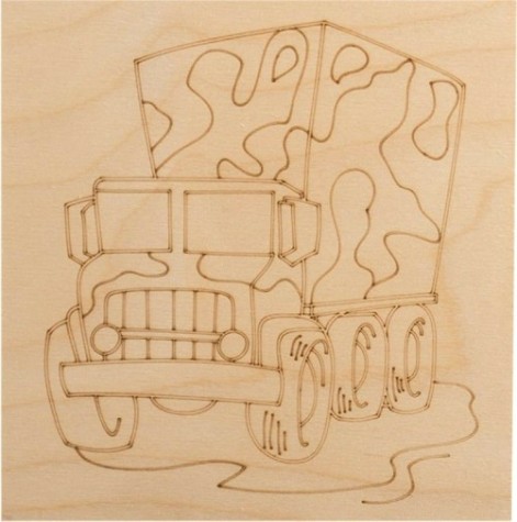 Доска для выжигания REXANT ДВ0929 «для мальчиков», 150х150 мм, набор 5 шт. (тигр/сам [12-0929]