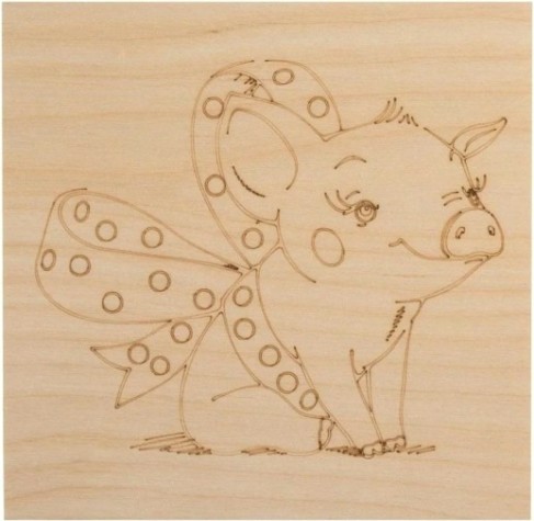 Доска для выжигания REXANT ДВ0933 «малыши зверята», 150х150 мм, 5 шт. [12-0933]