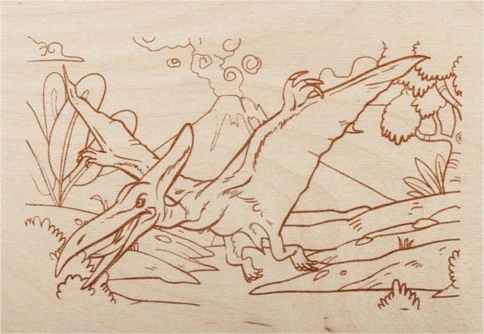 Доска для выжигания REXANT ДВ0938 «набор №3» (воин/динозавр/собака/машина/без рисунк [12-0938]