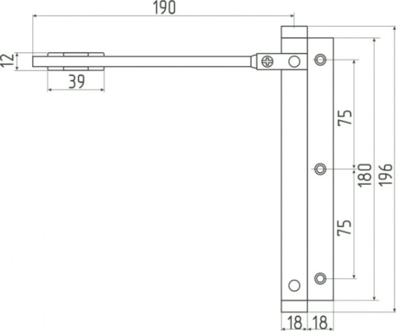 Доводчик дверной НОРА-М 102 пружинный "Серебро" [16742]