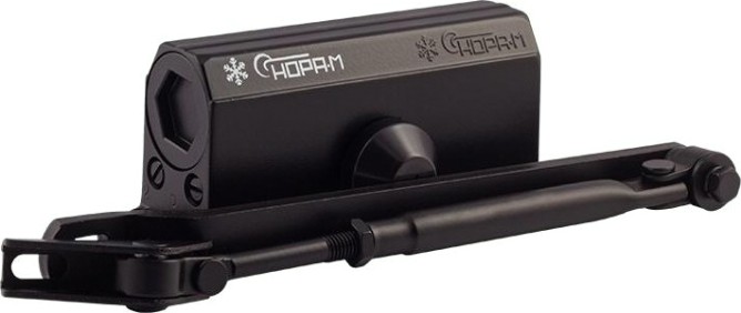 Доводчик дверной НОРА-М 2S морозостойкий "Черный" [16223]